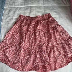 Hollister pink floral skirt